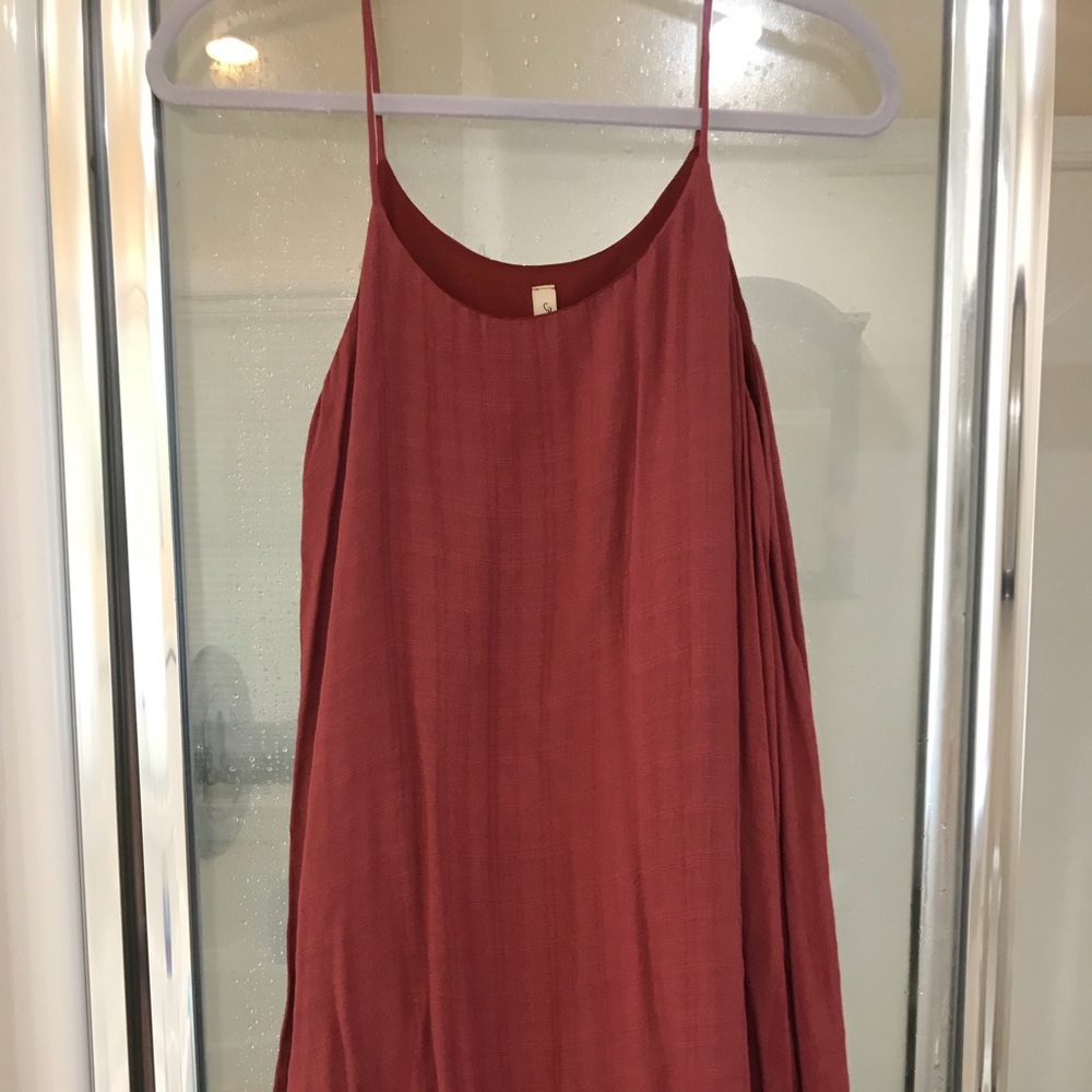 Rustic Orange Flowy Dress